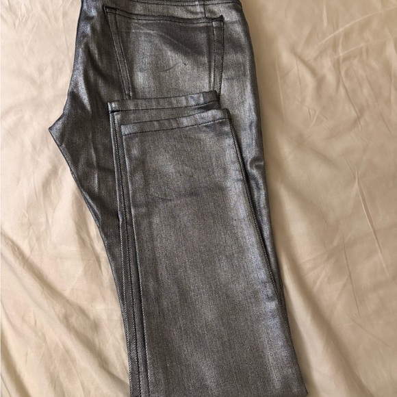 Balmain Shimmering Silver Trousers